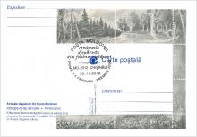 IM0065 (verso) ”Animale dispărute din fauna Moldovei” /”Antilopa de tip africană. Pontoceros .”/